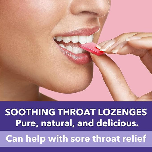 Laki Naturals Lavender Chamomile Calm Mood Functional Herbal Lozenges (14ct) Throat & Calming Hard Candies with Magnesium, Ashwagandha, California Poppy & Valerian. Vegan, Sugar Free, Gluten Free