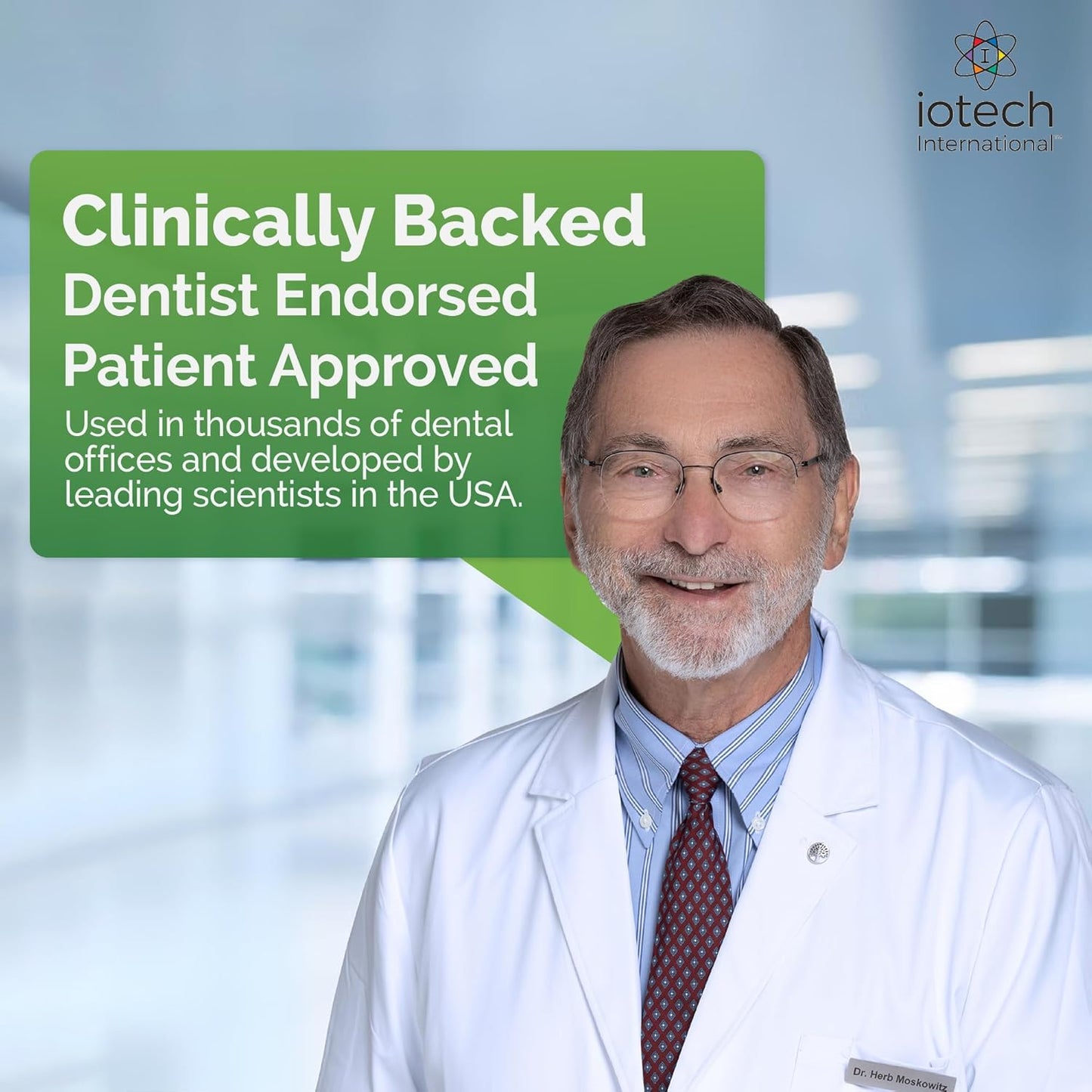 ioRinse Ready-to-Use (RTU) Mouthwash for Fresher Breath, Halitosis Relief, Alcohol-Free, Fluoride-Free and a Professional Clean, Original ioRinse RTU Mouth Wash, Zero Alcohol - Green Apple Flavor, 1L