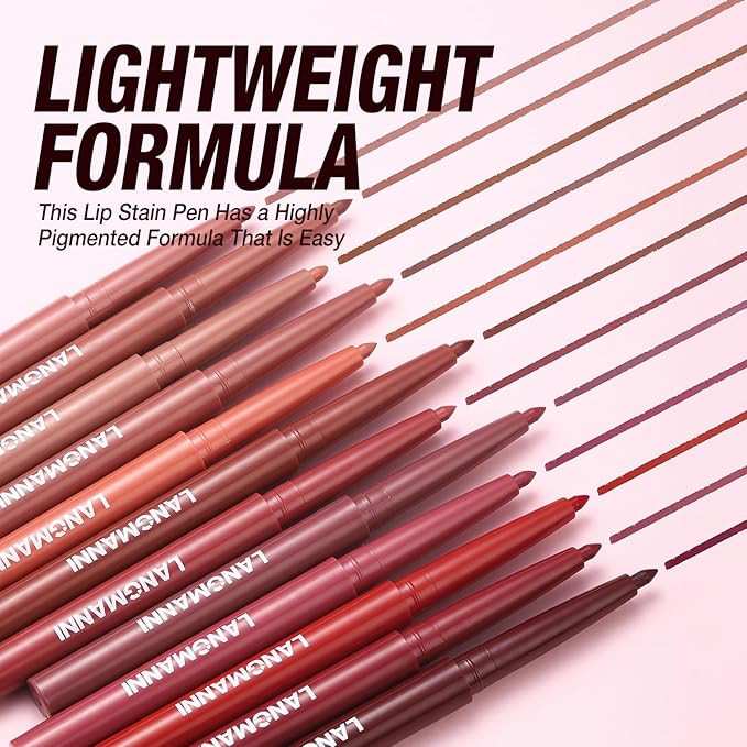 Jolilab Matte Lip Liner Set, Lip Makeup Set Natural Smooth Long-Lasting And Hydrating Beauty Daily Cosmetics Gift for Girls Easy-to-Use