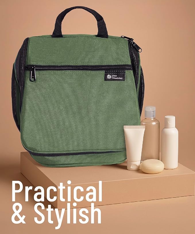 DD D&D Wanderlust D&D Hanging Travel Toiletry Bag for Men and Women – Cosmetics, Makeup and Toiletries Organizer Kit with 10 Compartments