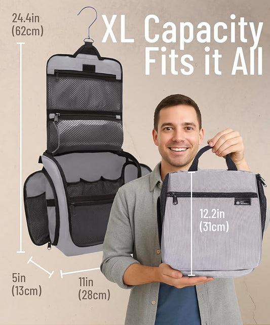 DD D&D Wanderlust D&D Hanging Travel Toiletry Bag for Men and Women – Cosmetics, Makeup and Toiletries Organizer Kit with 10 Compartments