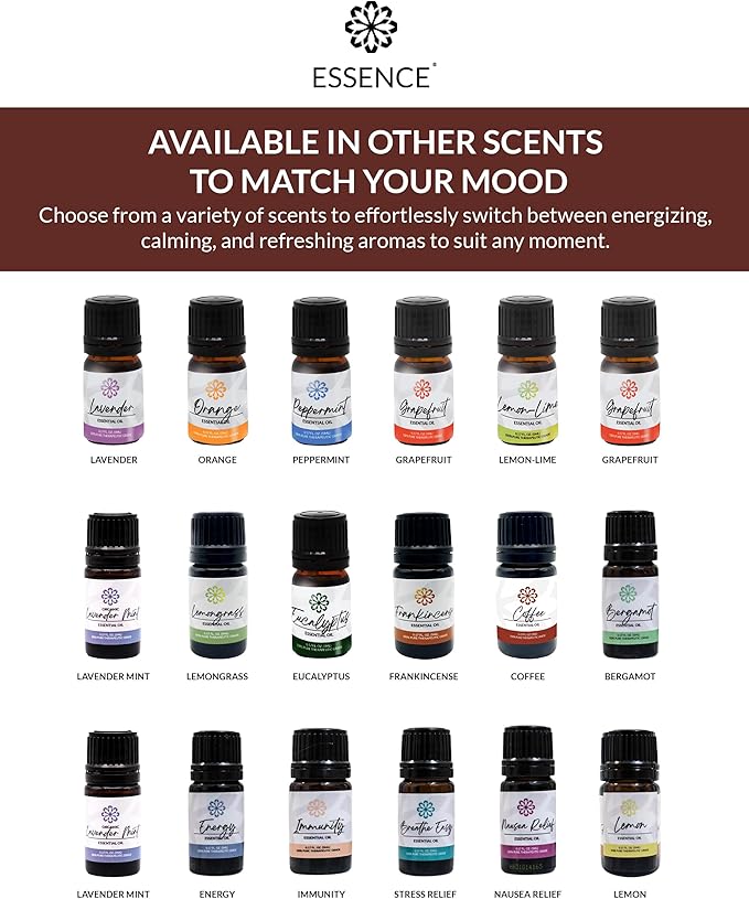 Essence Pearl Travel Case - Wearable Aromatherapy Kit with Nasal Diffuser Rings, Soaking Bay, and 5mL Essential Oil – Portable Wellness Gift Set for On?The?Go Self Care