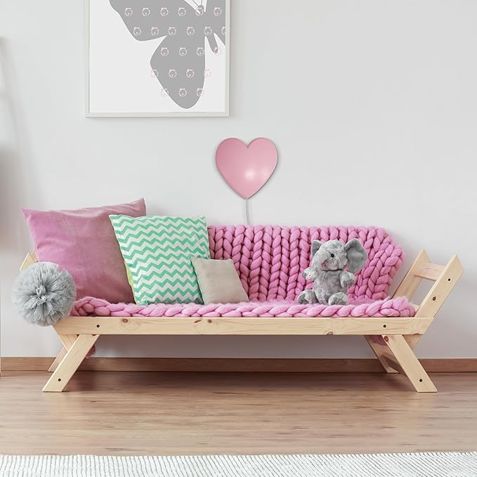 Heart Puff Neon Wall Light, Warm White LED Heart Sign, Wall Decor for Kids Room, Bar, or Restaurant, Party Decoration, Holiday or Birthday Gift