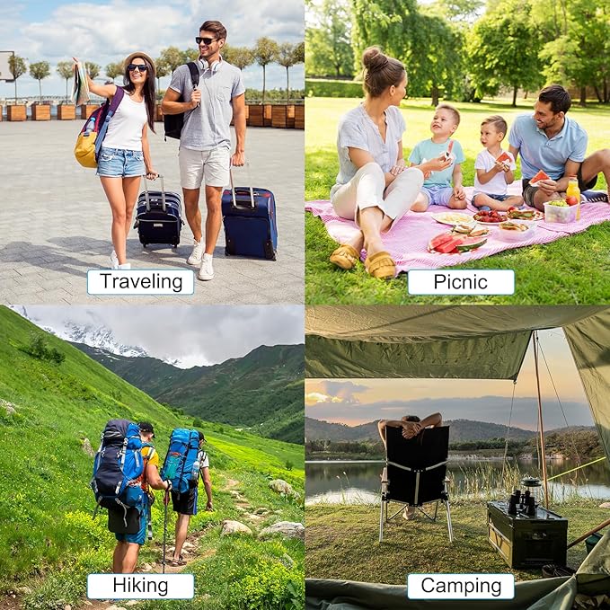 PATIKIL Collapsible Travel Cup, 2 Pack 270mL Travel Folding Cup with Lid Silicone Portable Drinking Cup for Traveling Camping, Orange