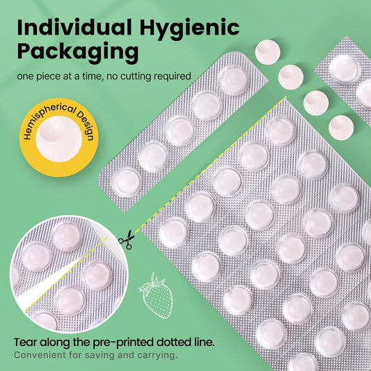 Orthodontic Wax for Braces Wax Individual Hygienic Packaging Dental Wax Dots (90PCS, Strawberry)