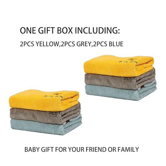 Baby Bibs for Girls or Boys 12-18 Months 6 Packed, Towel Bibs for Toddler 1-3 Years,Waterproof and Absorbent