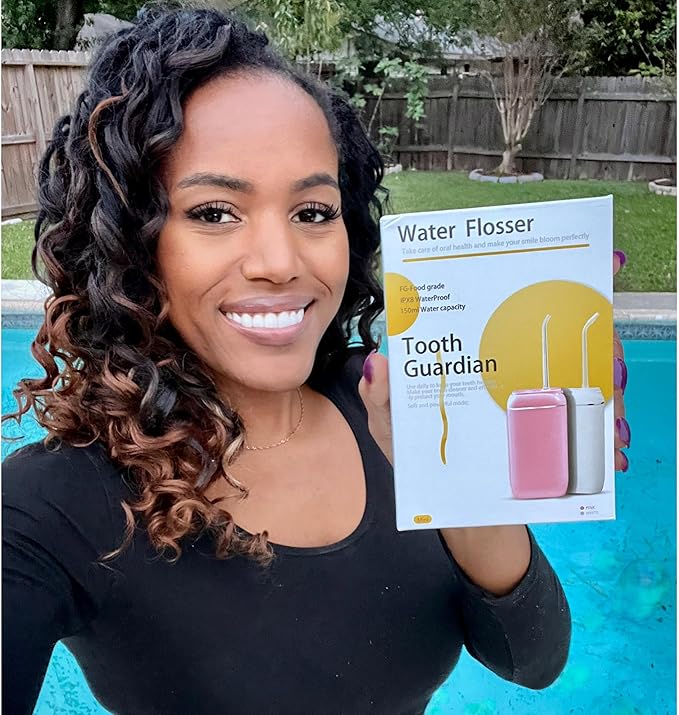 Ortho Water Flosser โ Cordless, Collapsible Water Flossers for Teeth and Braces, IPX8 Waterproof, Rechargeable Teeth Cleaning Tools, 3 Modes 360ยฐ Nozzle, Travel Essentials Flossers for Adults & Kids