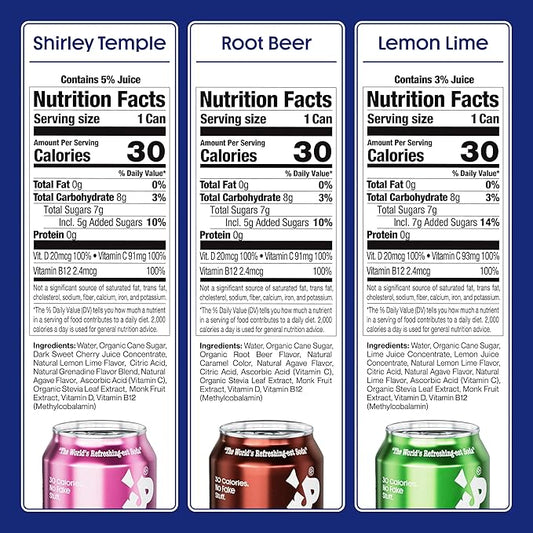 Stiller’s Natural Soda Variety Pack – Shirley Temple, Lemon Lime & Root Beer – 12pk of Low Sugar, Vitamin-Enriched Cans – All-Natural, No-Biotic, Zero-Guilt Sodas for Real Soda Lovers