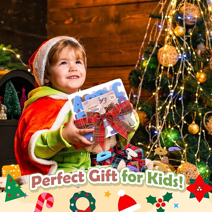 Alphabet ABC Learning Educational Toys - Textured Sensory Fidget Toys for Toddlers Kids - Educational Tools Suction Toy for Autsim - Preschool Learning Activity Toddler Toy for 2 3 4 5 Year Old Kids