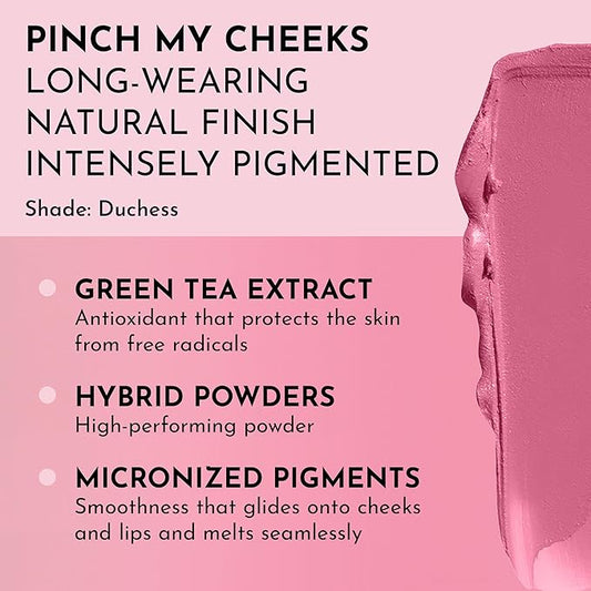 Lawless Pinch My Cheeks Soft-Blur Cream Blush - Duchess - Premium Blush with Natural Ingredients to Re-Energize and Protect the Skin While Imparting a Soft, Cloudy Finish - 0.18 oz