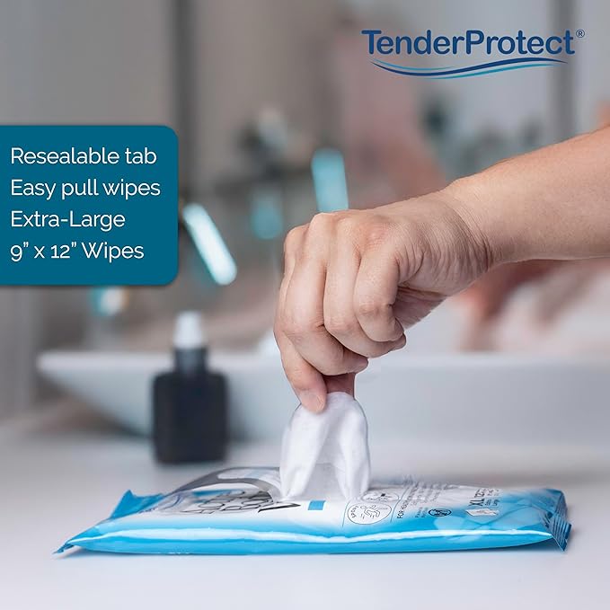 Active Body Wipes, XL Rinse-Free Shower Wipe for Adults, 9" x 12" Extra Large, Aloe, No Rinse Bath Wash Cloth - Gym, Sports, Travel, Camping, Elderly Care, Portable 12 Ct Packs (48 ct)