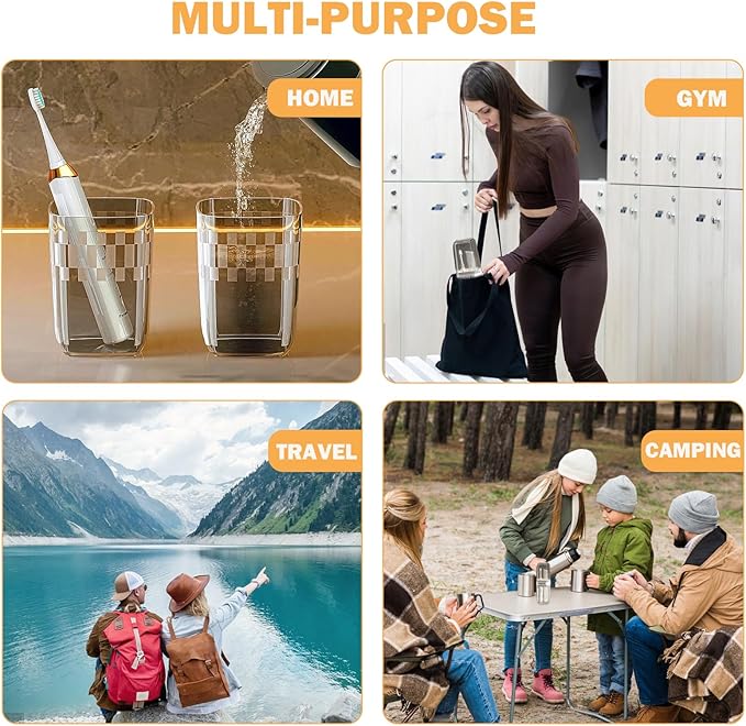 Tooth Brush Holder for Travel, Covered Toothbrush Case, Portable Travel Toothbrush Holder, Toothbrush Travel Case Carrier for Camping, Bathroom, School, Business Trips (Clear)