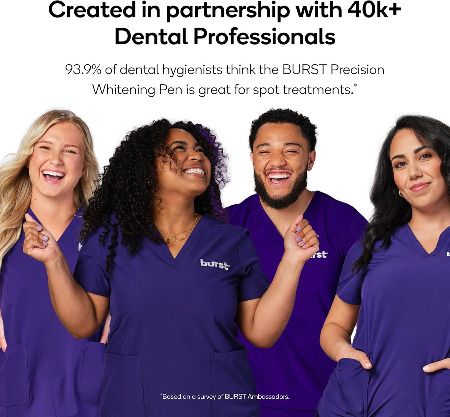 Burst Precision Whitening Pen, 9% HP, 45 Whitening Treatments, Enamel Safe, Vegan, Paraben Free, Delicious Flavor, 1 Count