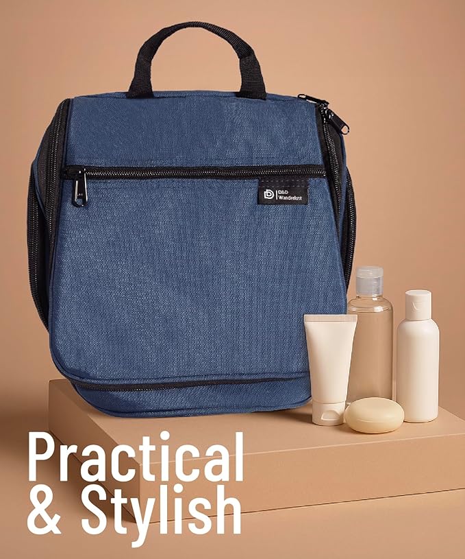 DD D&D Wanderlust D&D Hanging Travel Toiletry Bag for Men and Women – Cosmetics, Makeup and Toiletries Organizer Kit with 10 Compartments