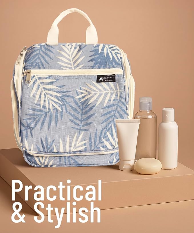 DD D&D Wanderlust D&D Hanging Travel Toiletry Bag for Men and Women – Cosmetics, Makeup and Toiletries Organizer Kit with 10 Compartments