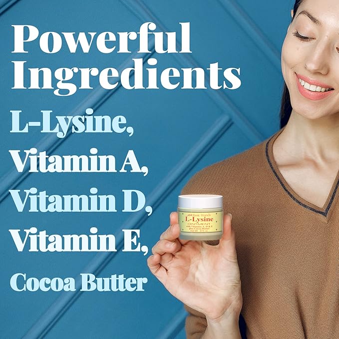 Basic Brands - L-Lysine Ointment - 0.875 oz - Lysine Cold Sore Treatment and Blister Relief - Soothes Chapped Lips and Dry Skin – 2-Pack
