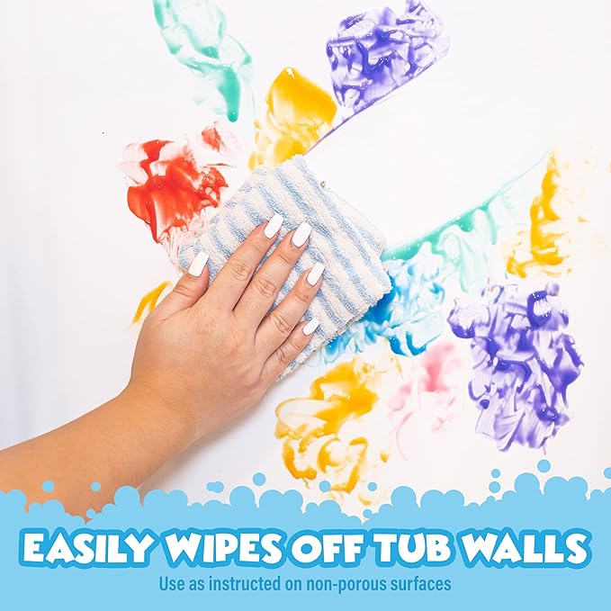Tub Works® Bath Paint Soap Bath Toy, Classic 6 Pack | Non-Toxic | Washable Bathtub Paint for Finger Painting on Tub Walls | Ideal Toddler Bath Toys for Creative Play | Easy to Clean, Fun Bath Art