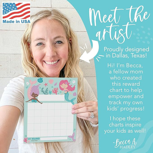 Sticker Chart for Kids Behavior at Home & Classroom - 25 Reward Chart for Kids Incentives, Gold Star Sticker Sheets, Mermaid Incentive Charts for Classroom Must Haves