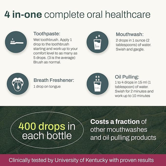 OraMD 4-in-1 Extra Strength Tooth Oil - Clinically Tested Gum Disease Treatment, Gingivitis Treatment and Sensitive Teeth and Gums - All-Natural (3 Pack)