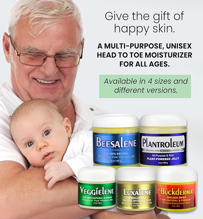 Beesalene Original Unpetroleum - 100% Natural & Hypoallergenic Alternative to Petroleum Jelly - Lips, Hands, Baby, Makeup Remover and More (8 Ounce)