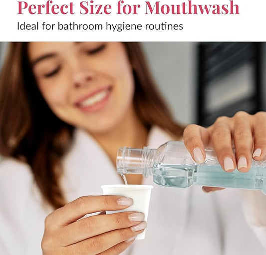 Prestee 1000 Pack 3oz Small Paper Cups - Mini Bathroom & Mouthwash Cups, Hot Coffee Cups for Espresso, Holiday & Christmas Party Supplies