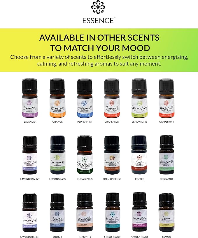 Essence Pearl Travel Case - Wearable Aromatherapy Kit with Nasal Diffuser Rings, Soaking Bay, and 5mL Essential Oil – Portable Wellness Gift Set for On-The-Go Self Care