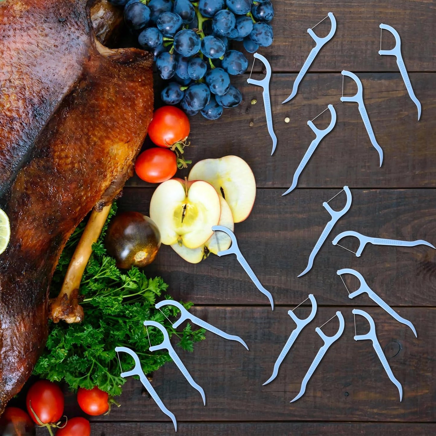 Dandat 2000 pcs Dental Floss Picks Bulk High Toughness Clean Tooth Picks Flossers Dental Floss Flossers for Teeth Cleaning Family Travel Tight Space Cleaning Plaque Remover (Blue)