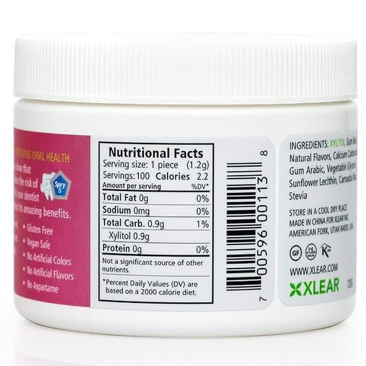 Spry Fresh Natural Xylitol Chewing Gum Dental Defense System - Aspartame-Free, Sugar-Free, Non-GMO, Gluten-Free (Bubble Gum, 100 Count - Pack of 2)