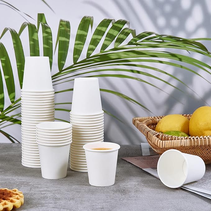 600 Count 4 oz Paper Cups, Disposable Bathroom Mouthwash White Espresso Cups for Home, School and Office