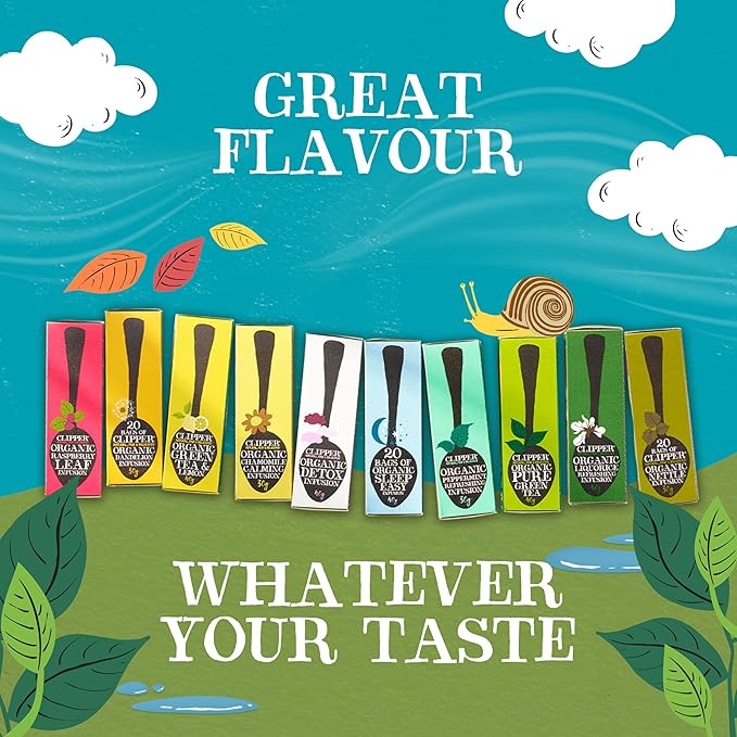 Clipper Tea Green Tea & Lemon Teabags – USDA Organic, Great Hot or Iced – Bright, Zippy, Natural, Fair & Delicious – 200 Tea Bags