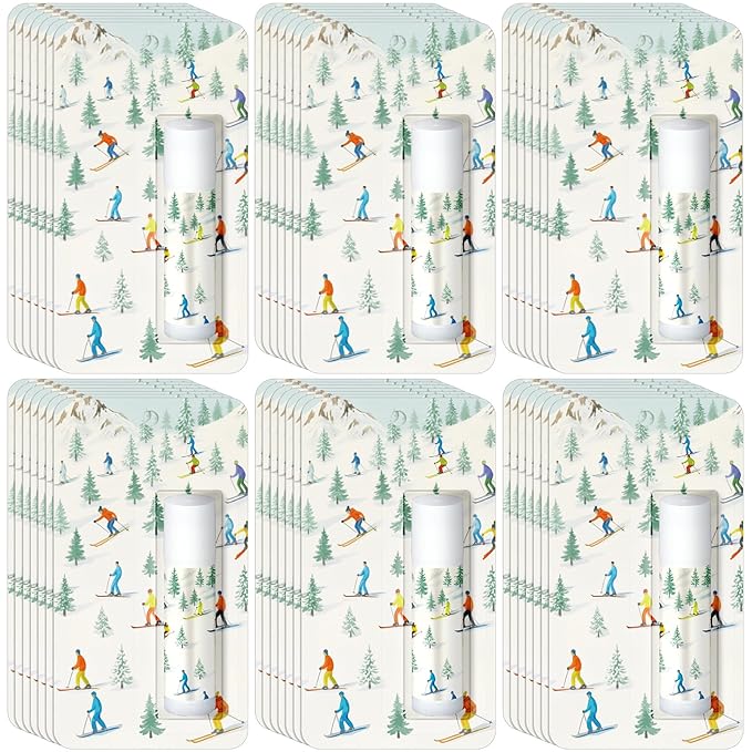 Loopeer 35 Pack Skiing Lip Balm Bulk Natural Moisturizing Lipstick Set Skiing Party Favors Sports Gift for Team Teen Adults Birthday Party Game Decorations Supplies