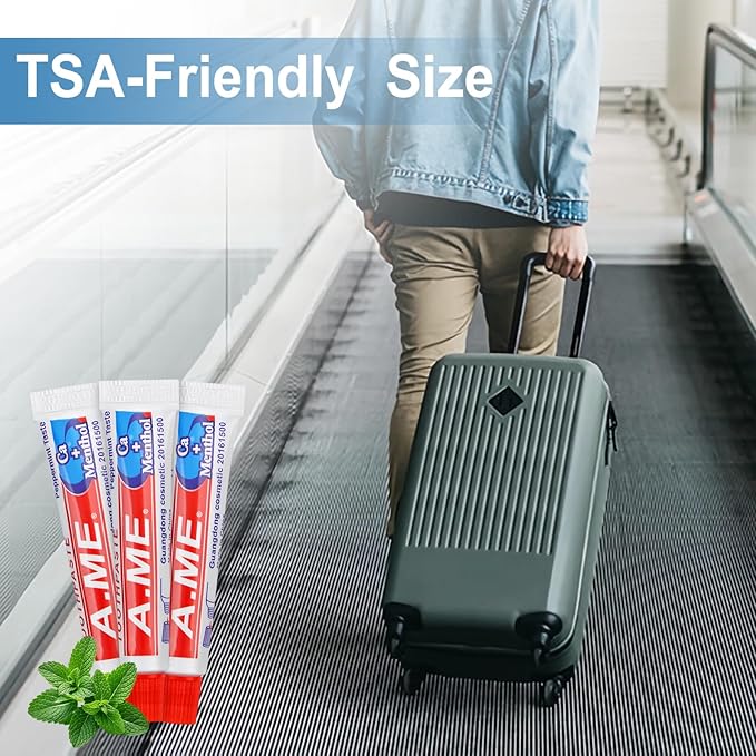 Toothpaste Bulk Travel Size, Disposable Small Travel Portable Mini Compact Pocket Size Toothpaste for Bad Breath, Vacation/Hotel/Camping Shelter/Homeless/Nursing Home/Charity 0.35 oz/ 10g (100 Tubes)
