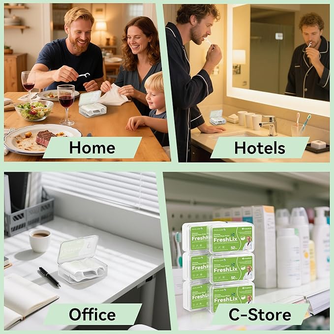 Dental Floss Picks 400 Count Tooth Picks Flossers Gen 5 Toothpicks Sticks to Remove Plaque & Protect Gingivae for Adults & Kids Teeth Cleaning