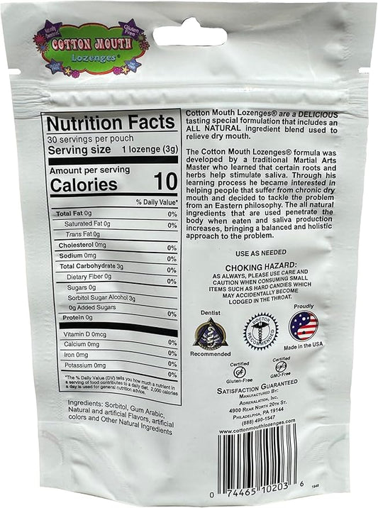 Dry Mouth Relief Mint Mix 3.3 Ounce Bag (2 Bags) | Freshens Breath & Increases Saliva Production, Sugar Free, Gluten Free, Delicious Mint Flavor, Individually Wrapped, 30 Ct