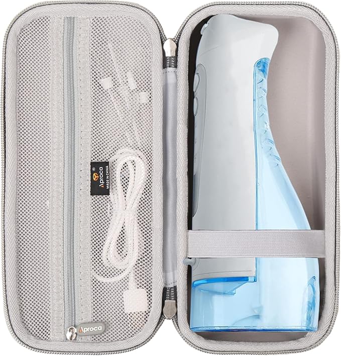 Aproca Grey Hard Storage Protective Case, for COSLUS Water Dental Flosser Portable Cordless Oral Irrigator F5020E and Accessories