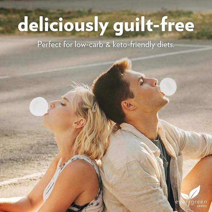 Evergreen Sweets Chewing gum -100 Pieces Jar - Natural Cinnamon Gum Made with Xylitol and Stevia - Sugar-Free, Aspartame Free and Vegan