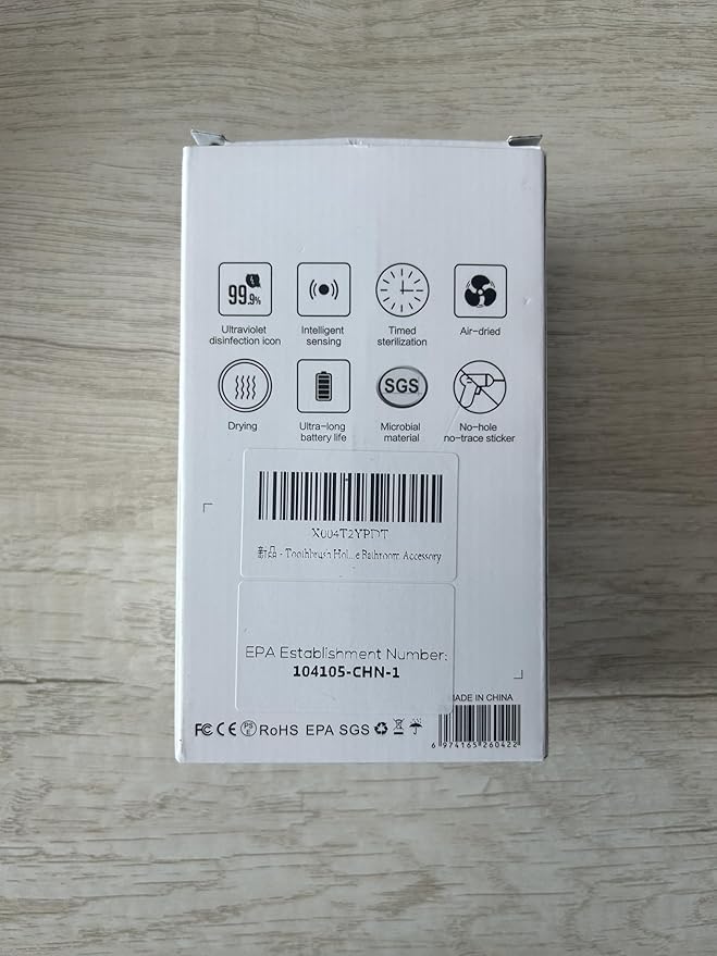 Toothbrush Holder & Toothbrush Cleaner, UV Toothbrush Sanitizer and Holder 2 Slots, Cleaning and Fan & Heat Drying, LED Smart Screen, Wall Mounted Tooth Brush Holder for Bathrooms (Black)