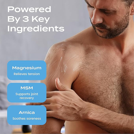 Body Restore Magnesium Lotion with Arnica & MSM - Christmas Stocking Stuffers, White Elephant, Sleep Support, Muscle & Joint Relief, Birthday Gifts for Women, Men, Travel Essentials - Peppermint