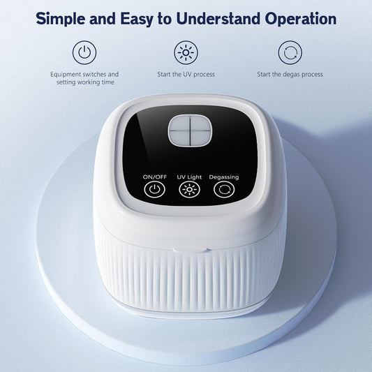 2025 upgraded 3-in-1 version Ultrasonic Retainer Cleaner Machine, degassing technology+ultrasonic+UV, with a 5-fold increase in cleaning efficiency for Dentures, Mouth Guards, Braces, Jewelry