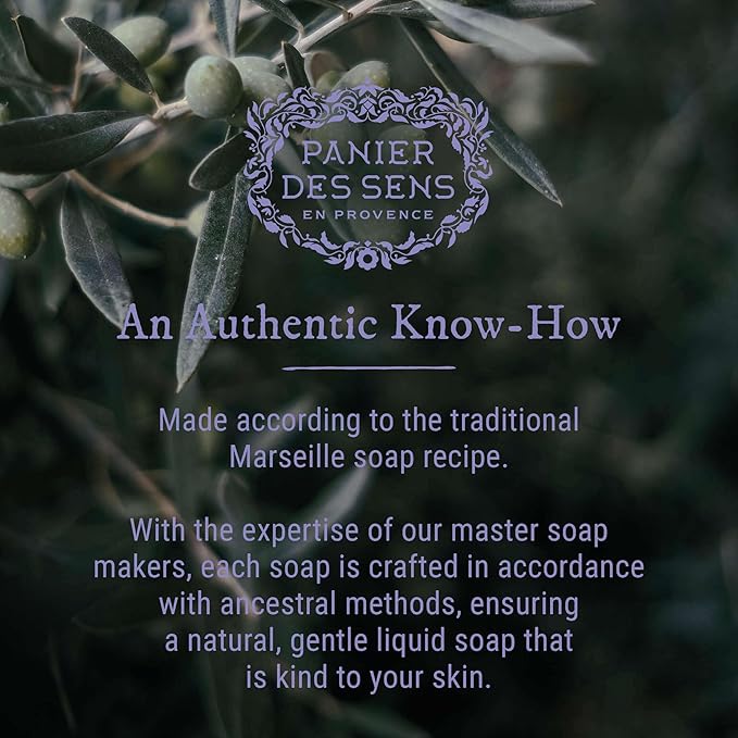 Panier des Sens - Liquid Hand Soap Refills - Lavender Foaming Hand Soap - French Moisturizing Hand Wash with Coconut Oil - Kitchen & Bathroom - Soft Soap Refill 97% Natural - 34 Fl.oz