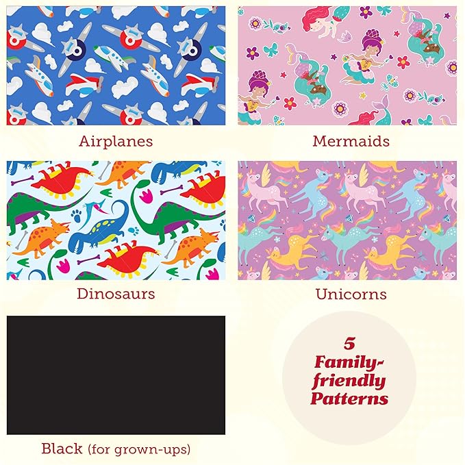 Lusso Gear Airplane Tray Table Cover - Organize Kids Travel Essentials - Snack & Toy Pockets for Airplane Toys for Toddlers 1-3 - Foldable iPad and Tablet Stand for Travel Toddler Essentials