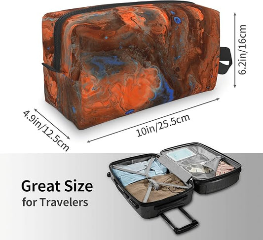 Marble Texture Toiletry Bag for Women Men Portable Travel Wash Bag Waterproof Gym Shaving Toiletries Cosmetic Organizer Bag, Shower Bathroom Toiletries Accessories Makeup Bag with Handle