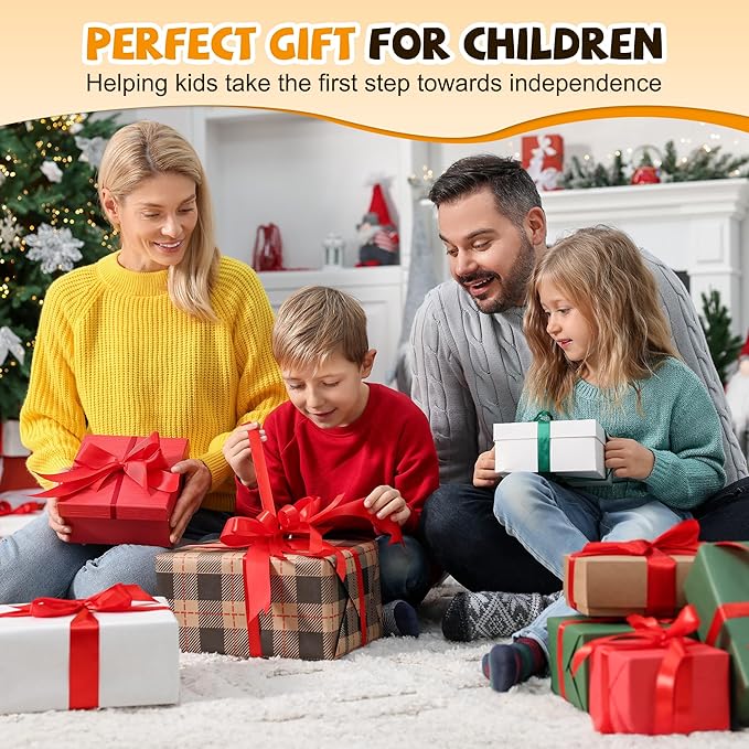 Step Stool for Toddler, Sturdy Wooden 2-Step Stool with Anti-Slip Surface and Pads for Barthroom, Kitchen, Bedroom, Toilet, and Potty Training - 2 Pack