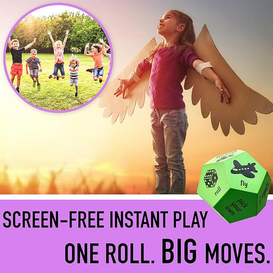 Movement Dice - Preschool Play Equipment & Recess Toys for Elementary Outside Gymnastics Games, Exercise Dice for Kids as Gross Motor Toys, PE Equipment for Outdoor & Indoor Recess Classroom
