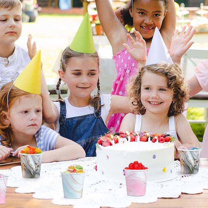 600 Pack 3 oz Paper Cups, Colorful Bathroom Cups Disposable Paper Cups, Small Mouthwash Cups Mini Cup for Bathroom, Party, Picnic, BBQ, Travel and Envent