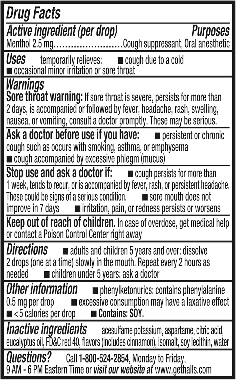 HALLS Minis Watermelon Flavor Sugar Free Cough Drops, 48 Drops
