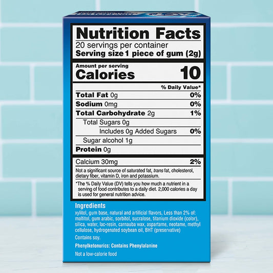 ACT Dry Mouth Moisturizing Gum, 20 Pieces, With Xylitol, Sugar Free Soothing Mint (Pack of 3)