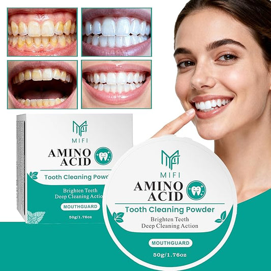 PEGO Adult Tooth Powder, Stain Remover for Teeth - Deep Cleaning Formula, Gentle & Non-Irritating, Effective Plaque Removal, Fresh Breath, Daily Oral Care for Adults (Amino Acid)