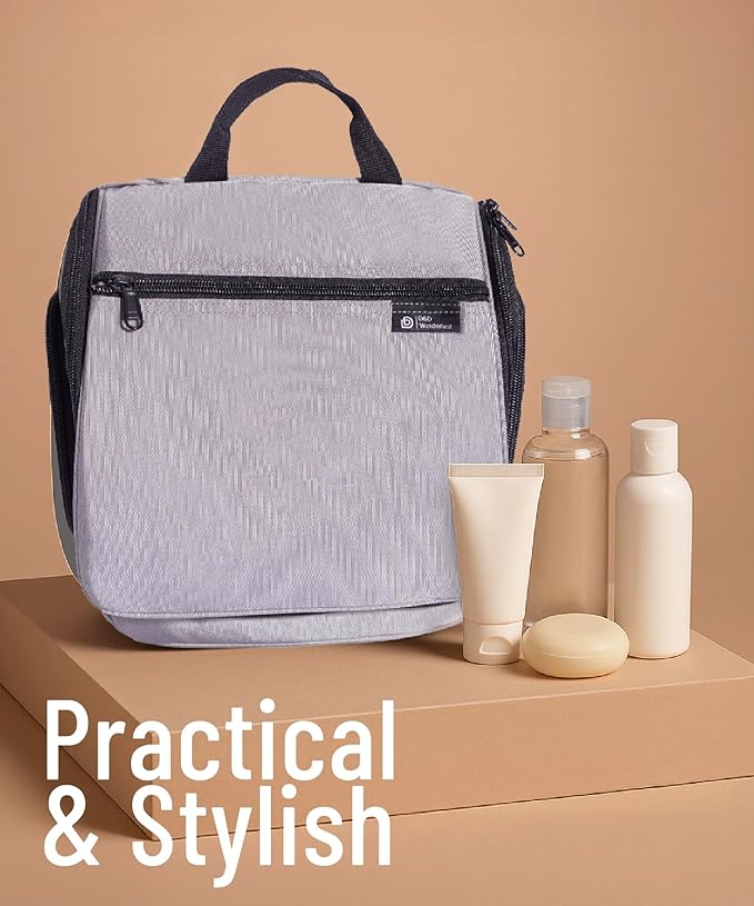 DD D&D Wanderlust D&D Hanging Travel Toiletry Bag for Men and Women – Cosmetics, Makeup and Toiletries Organizer Kit with 10 Compartments