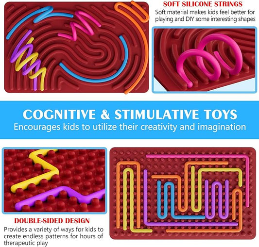 Sensory Fidget Toys for Kids Toddler Boys ,Sensory Activity Board for Stress Anxiety Autistic ADHD, Calm Down Travel Airplane Essentials Toys for 3+ Year Old, Stuffers Gifts for Teen Girls